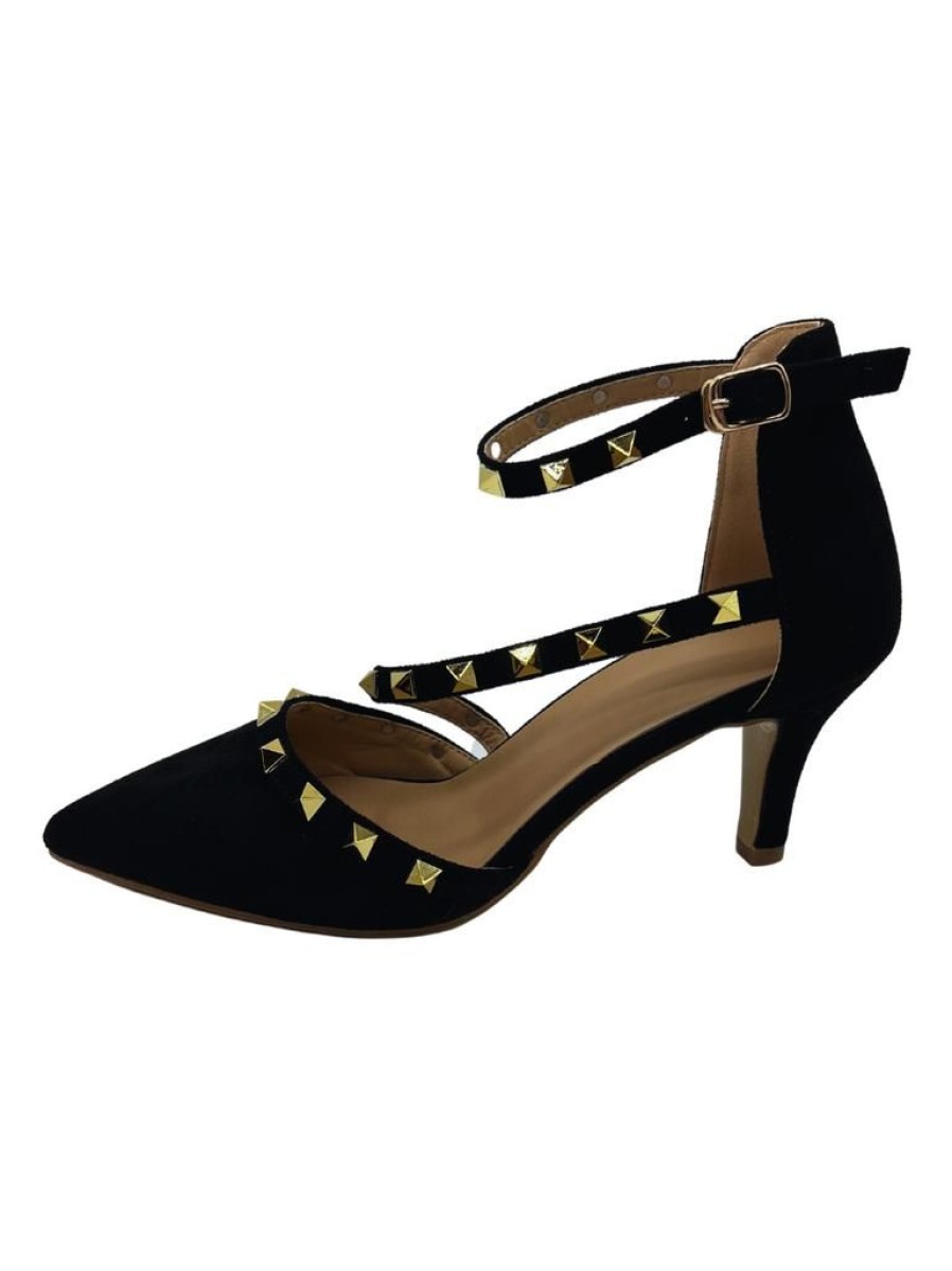 That Shop Suzette Studded Heels - Black | Shoes