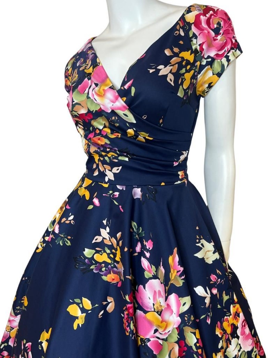 The Pretty Dress Company Hourglass Swing - Navy Seville | Dresses