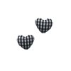 Emmi Helen Co. Gingham Heart Studs - Black | Earrings