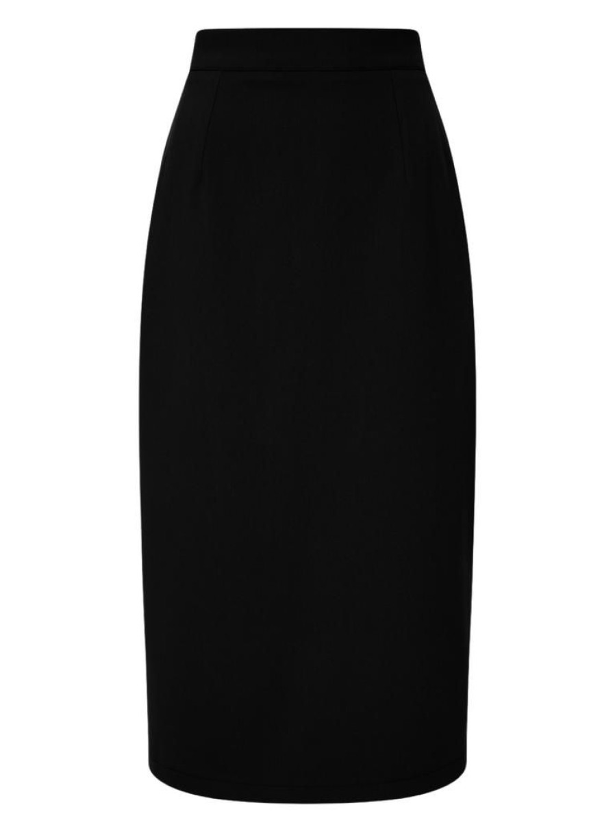 Collectif Posey Pencil Skirt - Black | Skirts « Vintagtiskirt