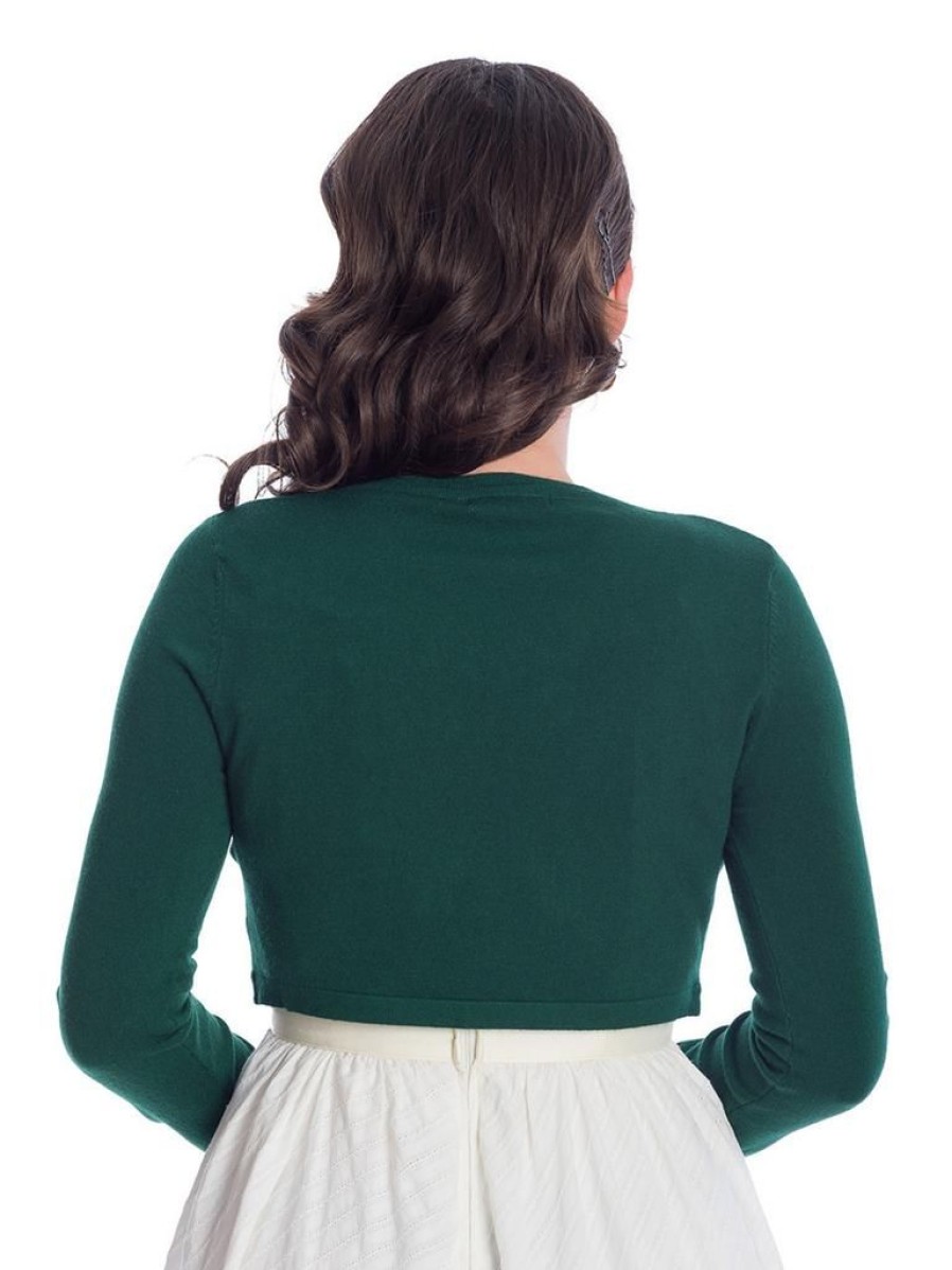 Banned Retro Flickers Bolero - Bottle Green | Tops & Blouses ...