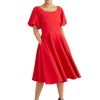 The Pretty Dress Company Sabrina Midi - Red | Dresses