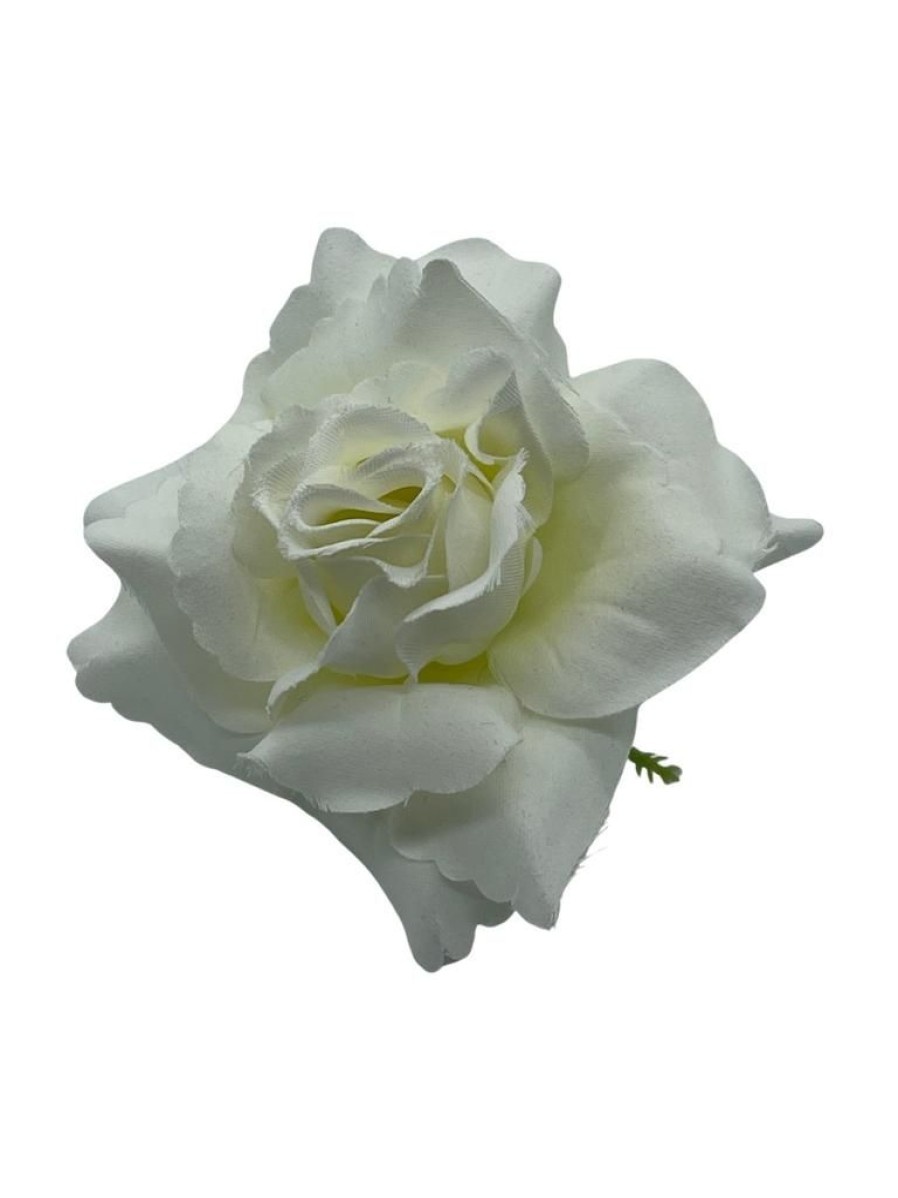 That Shop Velvet Rose Hair Flower - White | Hair Accessories