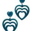 Emmi Helen Co. Rainbow Heart Earrings - Teal | Earrings