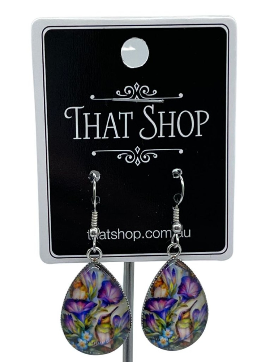 That Shop Hummingbird Teardrop Earrings | Earrings