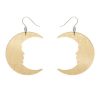 Erstwilder Moon Mirror Drop Earrings - Gold | Jewellery