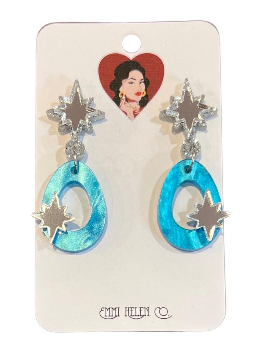 Emmi Helen Co. Bonbon Star Earrings - Blue | Earrings