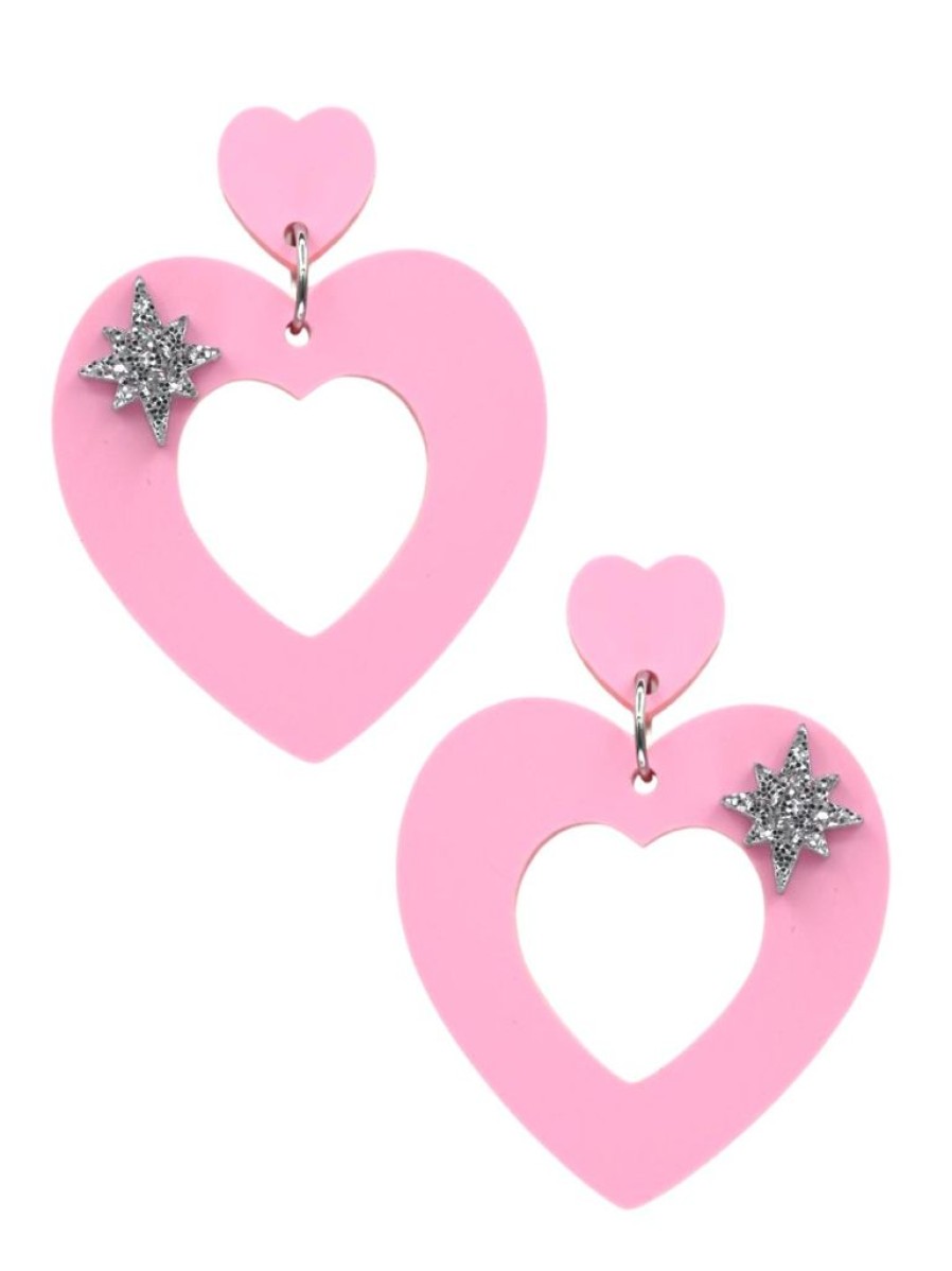 Emmi Helen Co. Valentine Hoop Earrings - Pastel Pink | Earrings