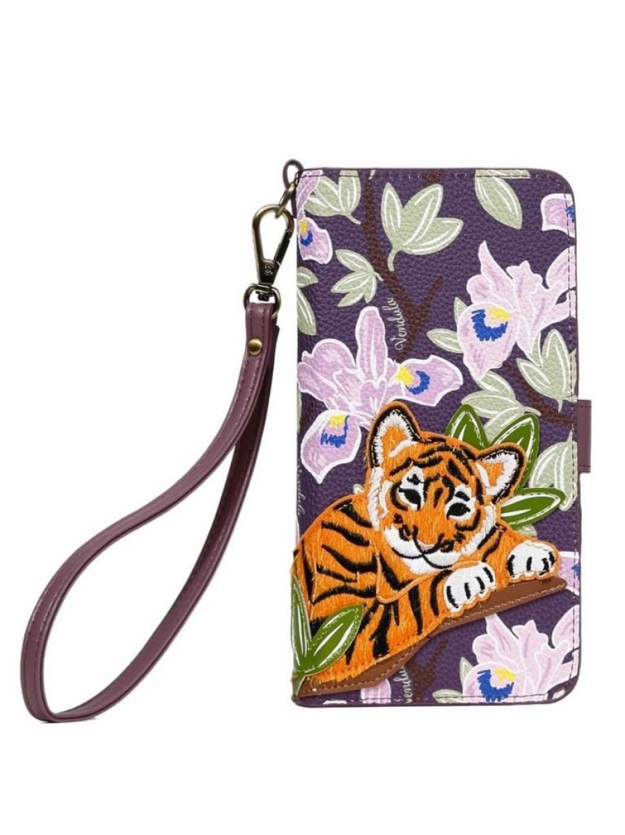 Vendula London Animal Park - Tiger Universal Flip Phone Case | Wallets & Coin Purses