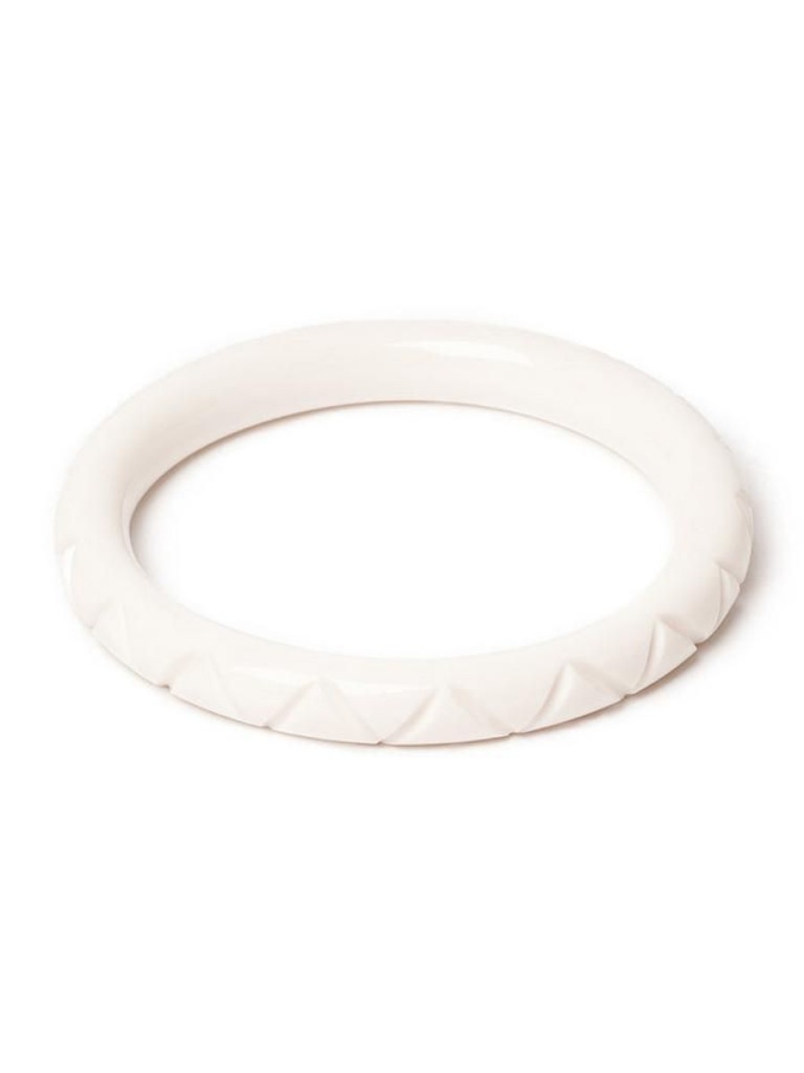 Splendette Narrow Salty Heavy Carve Bangle | Jewellery