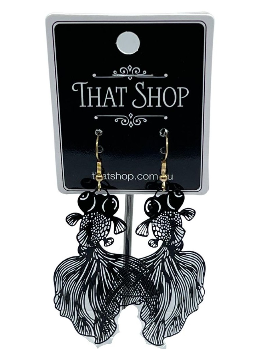 That Shop Telescope Goldfish Drop Earrings | Jewellery