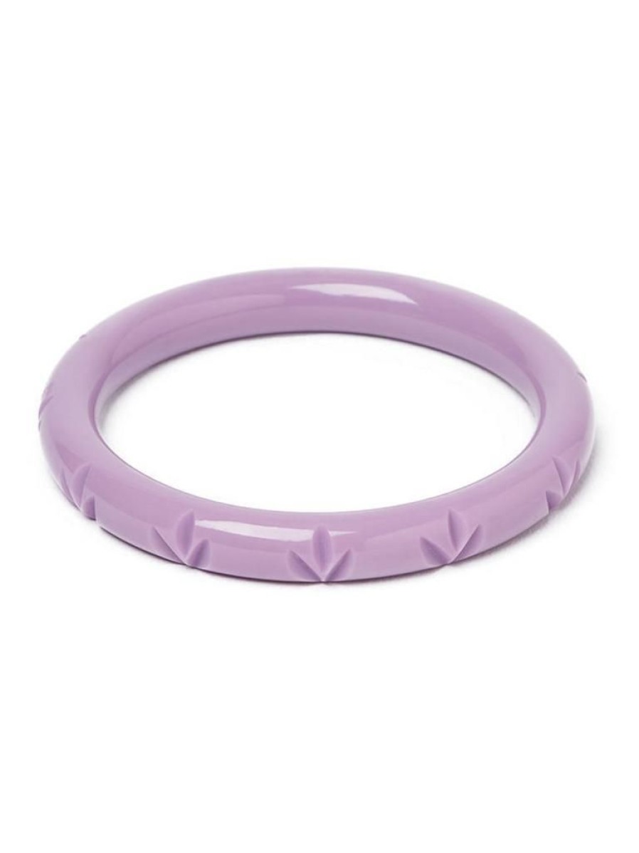 Splendette Narrow Heather Heavy Carve Bangle | Jewellery