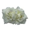 That Shop Double Velvet Rose Hair Flower - White | Hair Accessories