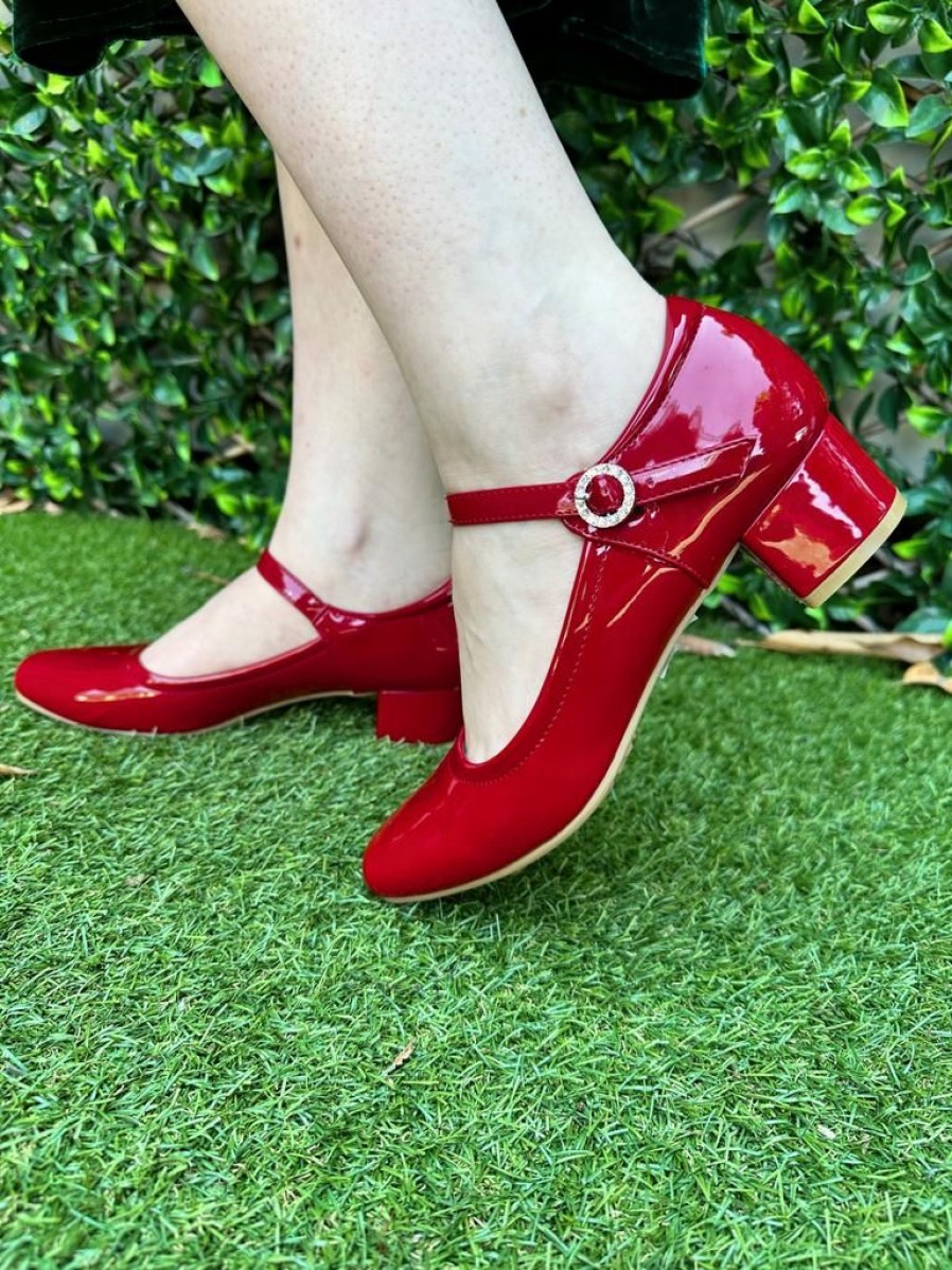 That Shop Scarlet Block Heel | Shoes