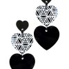 Emmi Helen Co. Triple Heart Drop Earrings - Spider Web | Jewellery