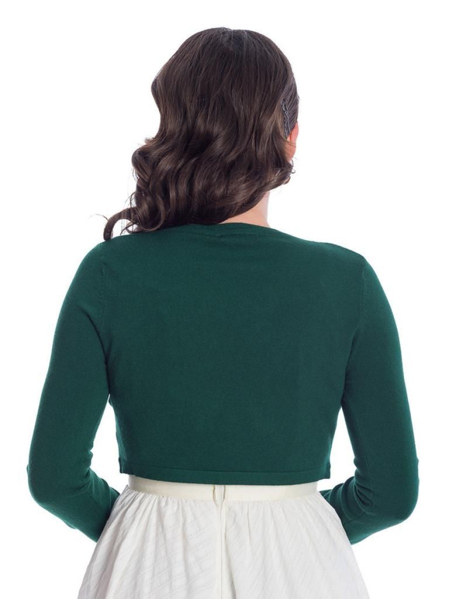 Banned Retro Flickers Bolero - Bottle Green | Cardigans