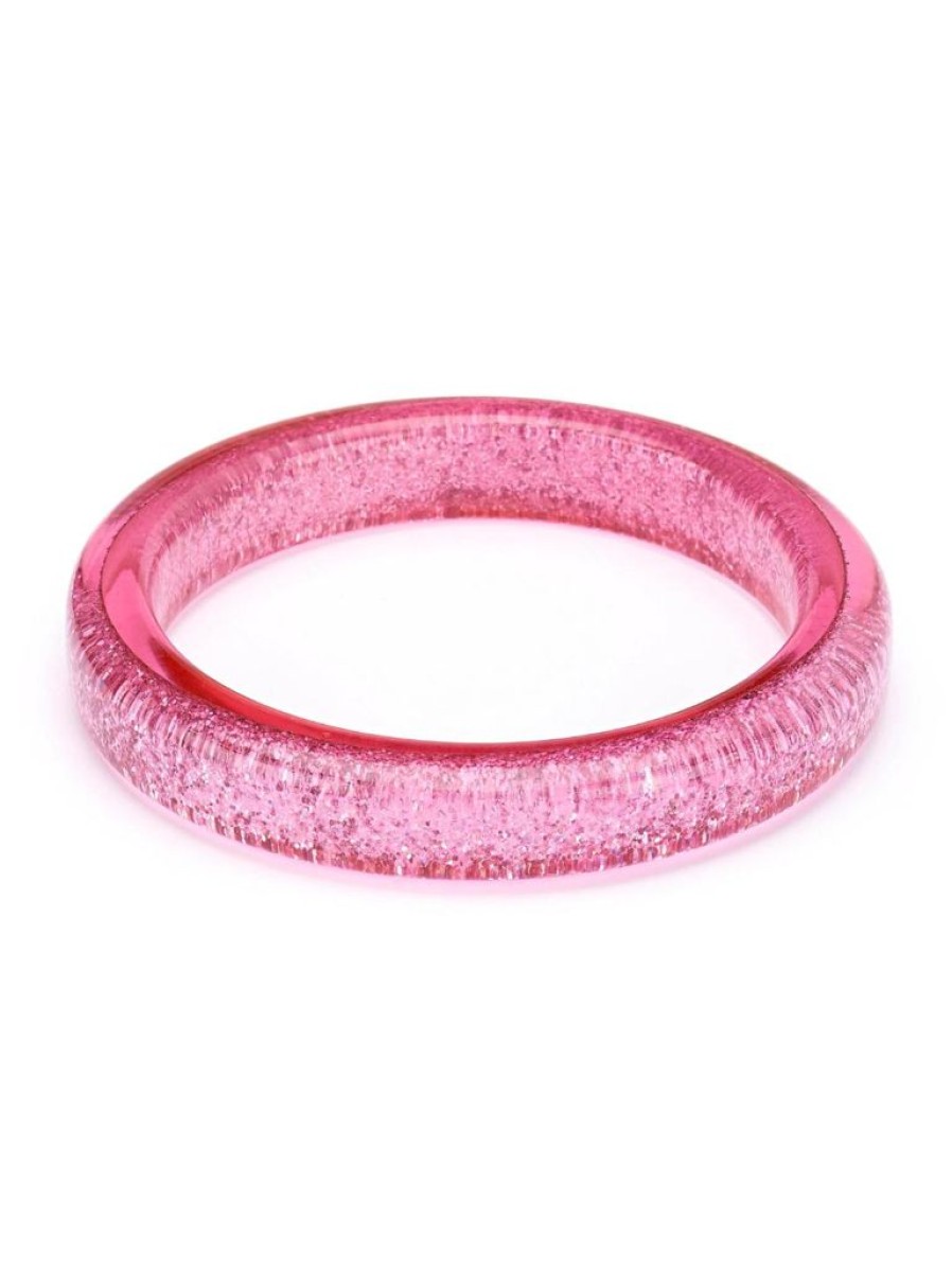 Splendette Pale Pink Glitter Bangle | Bangles