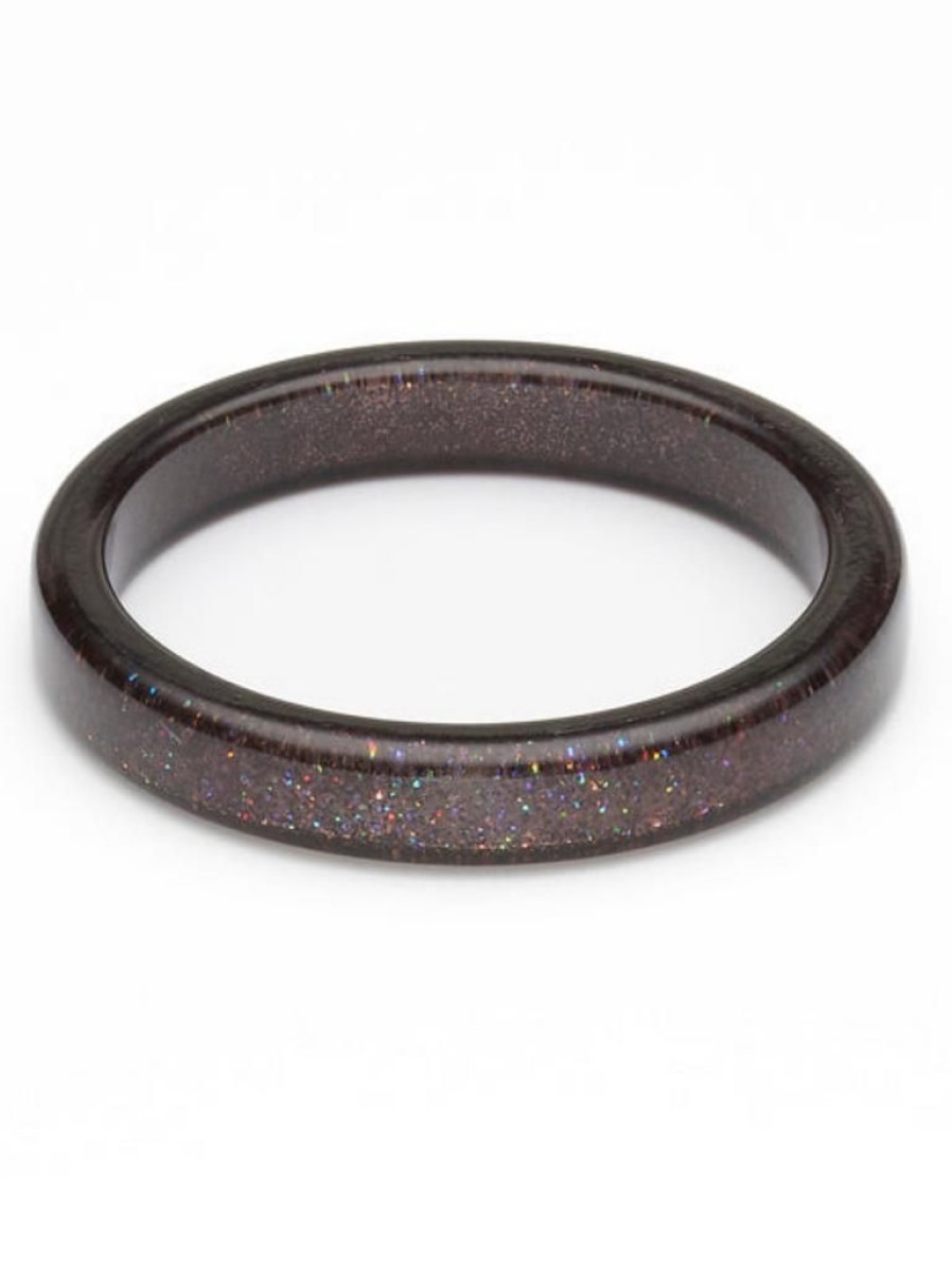 Splendette Gunmetal Glitter Bangle | Bangles