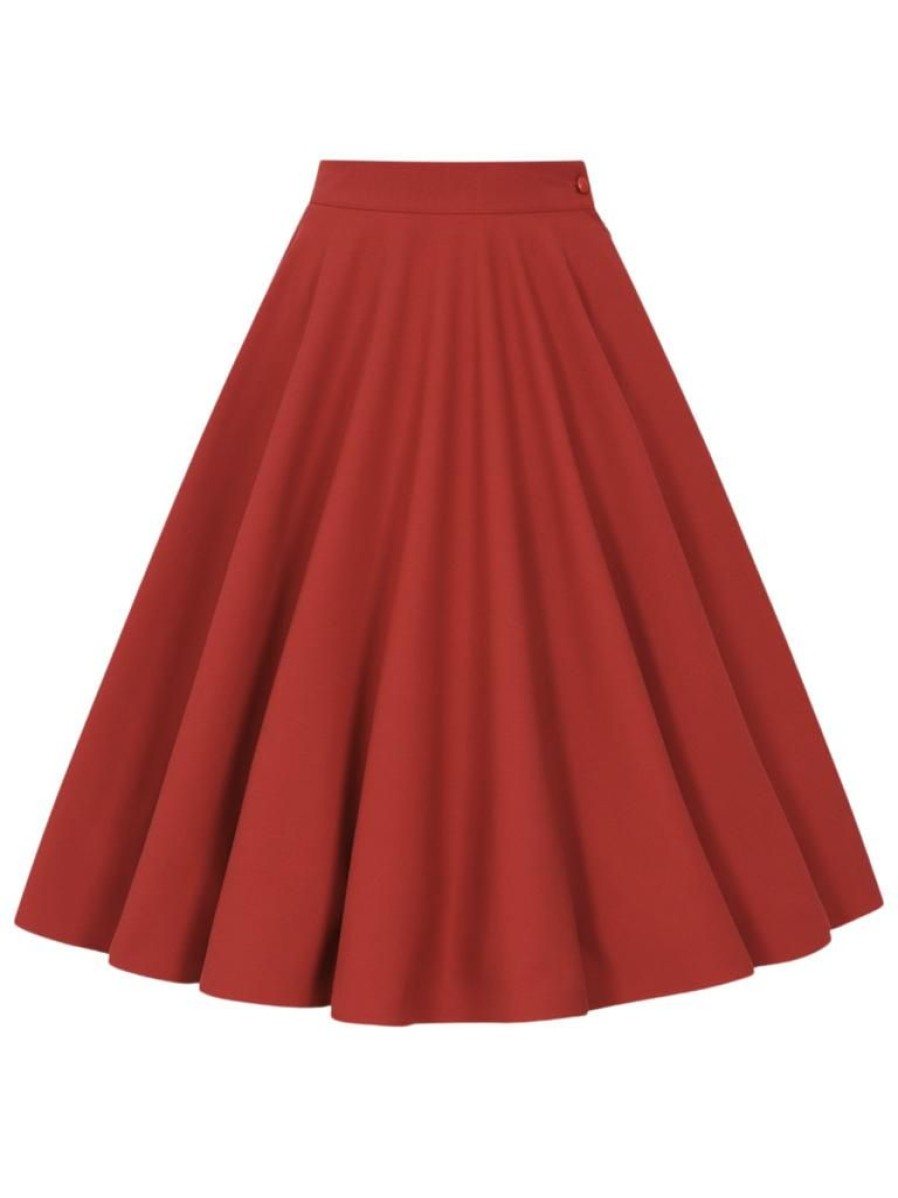 Collectif Milla Swing Skirt - Red | Skirts