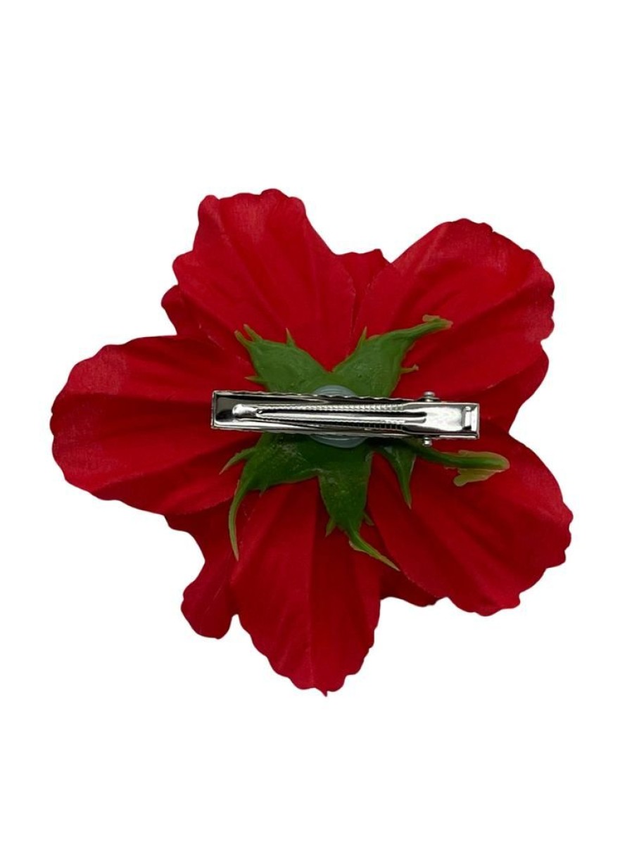 That Shop Beach Rose Hair Flower - Red | Hair Accessories