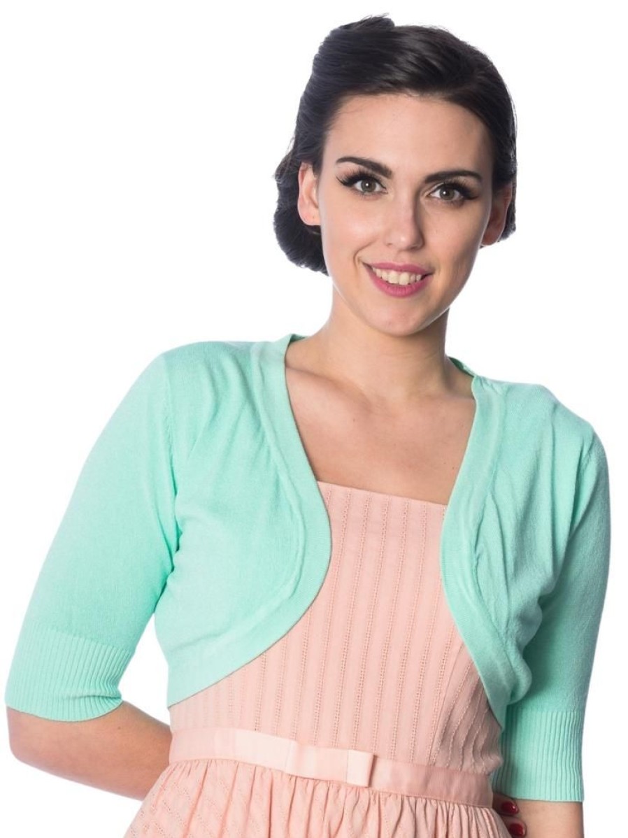 Banned Retro Hudson Bolero - Mint | Tops & Blouses