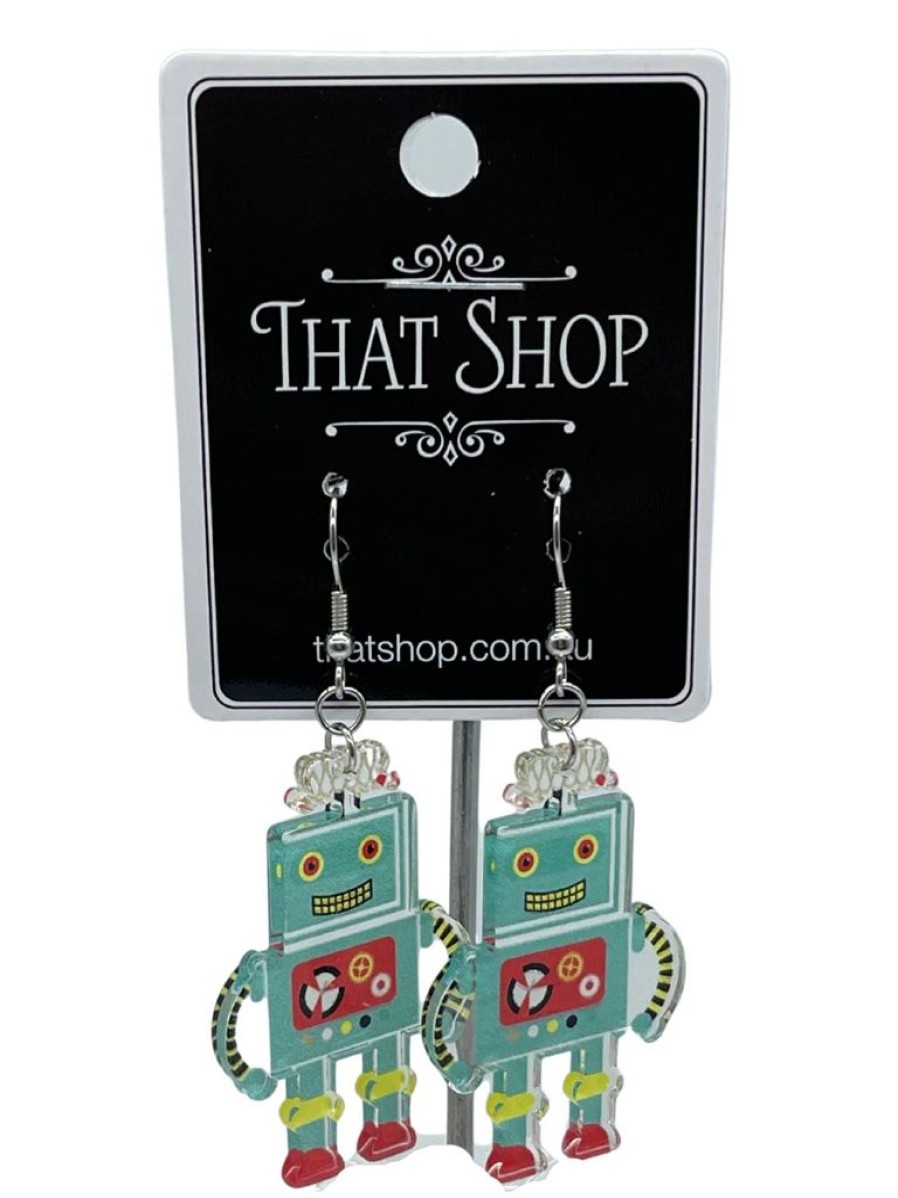 That Shop Retro Robot Drop Earrings | Earrings