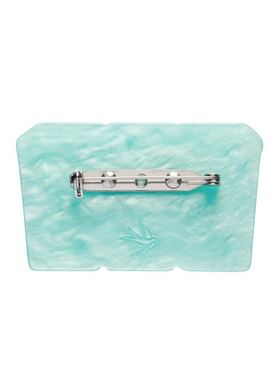 Erstwilder Essential Ingredients Brooch - Teal | Jewellery