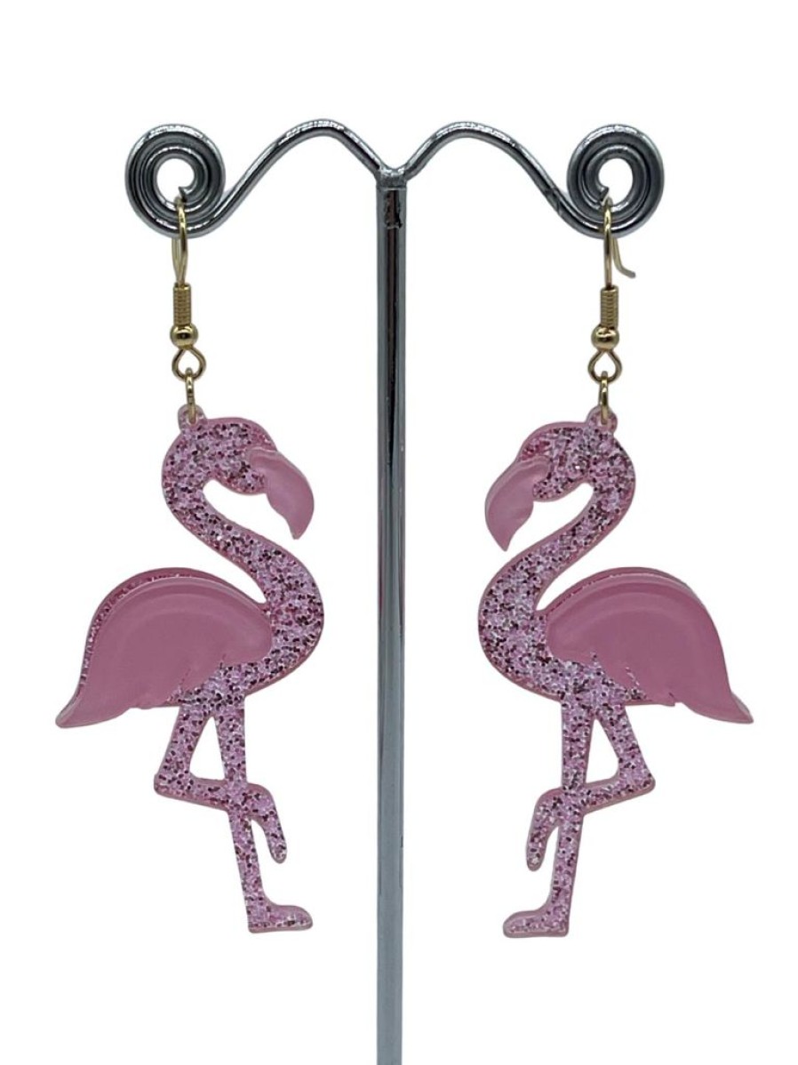 That Shop Pink Flamingo Drop Earrings | Earrings