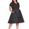 Collectif Caterina Swing - Black Pindot | Dresses