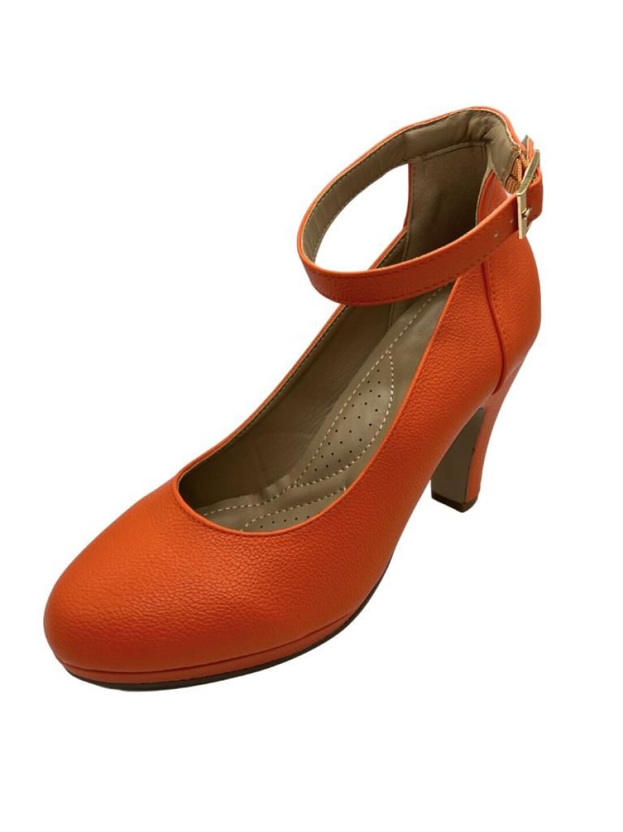 That Shop Neo Platform Heels - Orange | Shoes