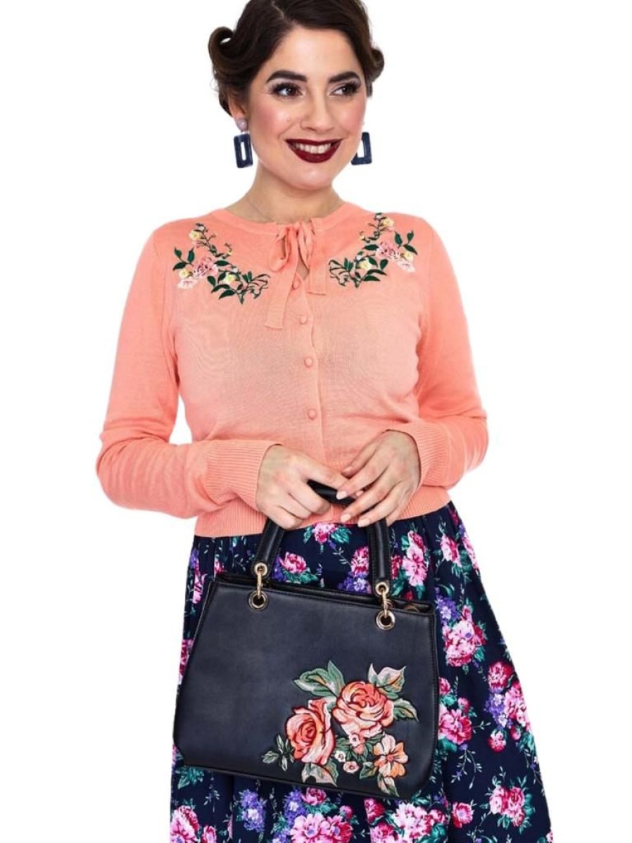 Voodoo Vixen Floral Embroidered Day Bag | Bags