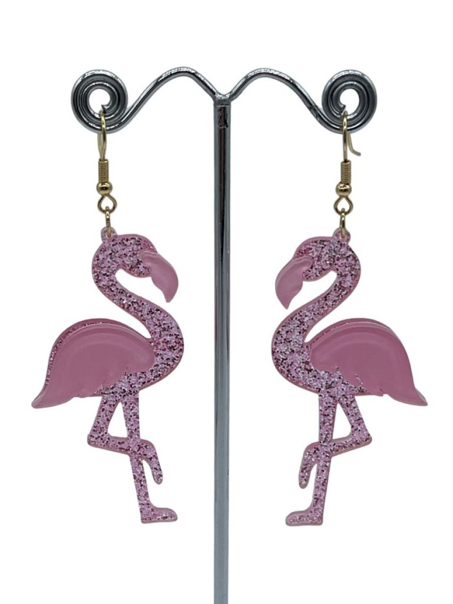 That Shop Pink Flamingo Drop Earrings | Jewellery