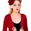 Banned Retro Flickers Bolero - Burgundy | Cardigans