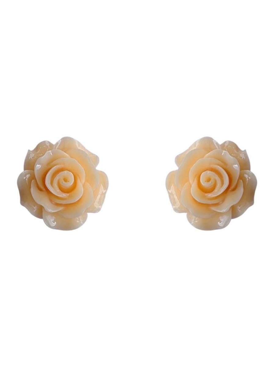 Emmi Helen Co. Rose Studs - Buttermilk | Jewellery