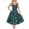 Hearts & Roses Rosaceae Swing - Black | Dresses